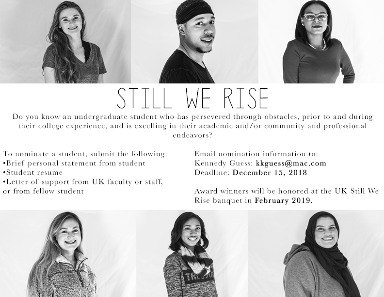 Flyer image with diverse photos of students and same content as in article.