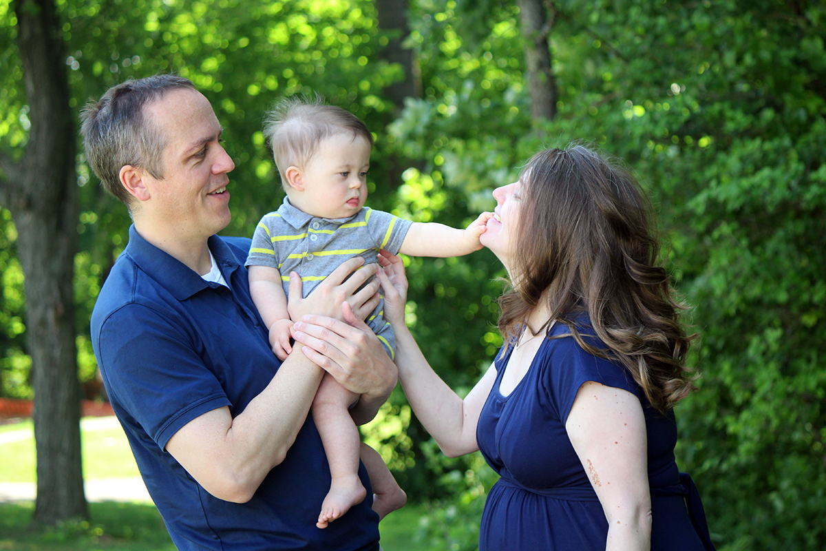 Parents with baby with Down syndrome