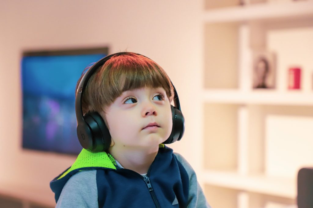 image of boy with headphones