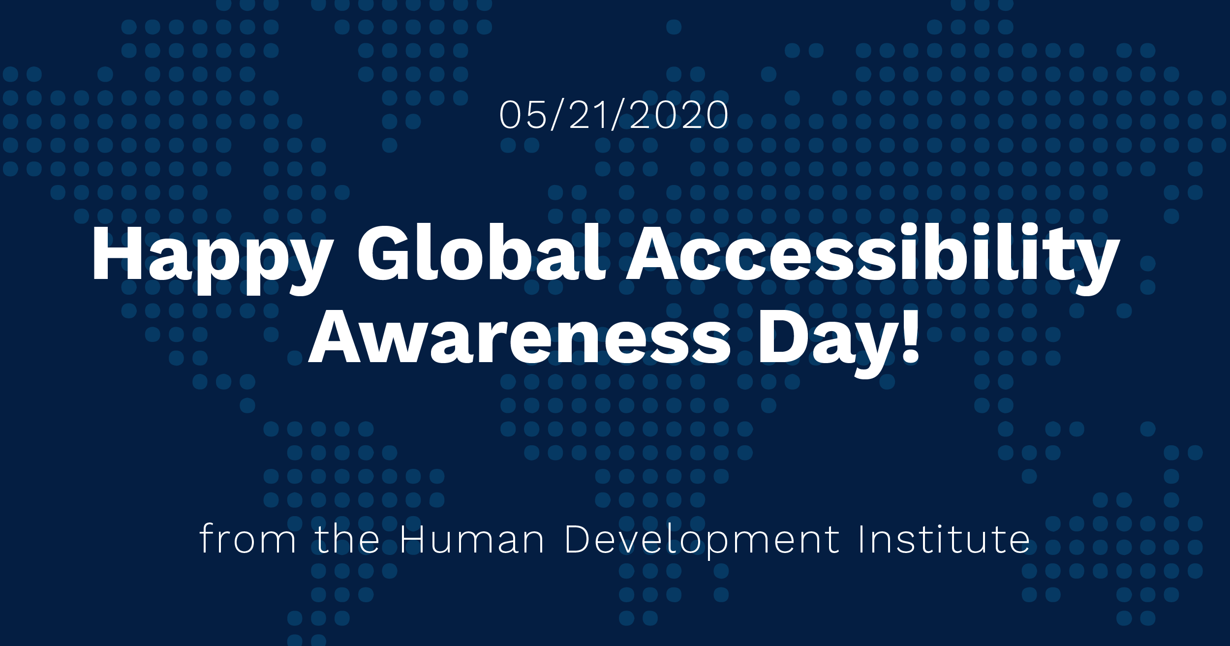 Global Accessibility Awareness Day 2020