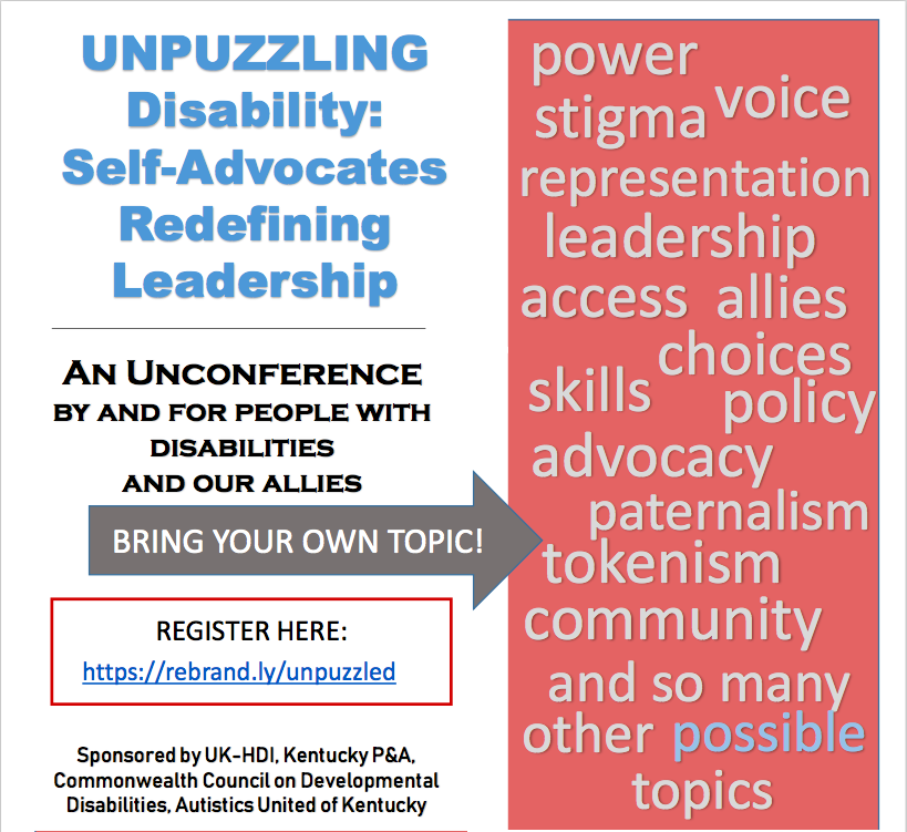 Unpuzzling Disability: Self Advocates Redefining Leadership Coming in July!