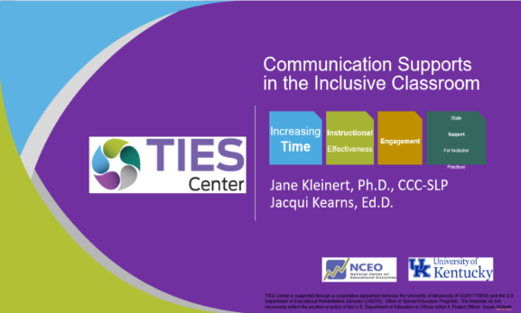 TIES 101 course image with the course name, course authors (Jane Kleinert and Jacqui Kearns) as well as the TIES logo.